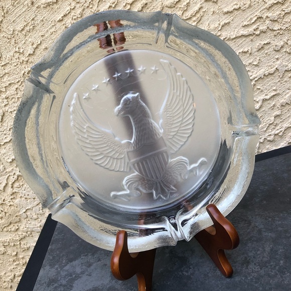 Indiana Glass Other Large Vtg Indiana Glass American Eagle Ashtray
